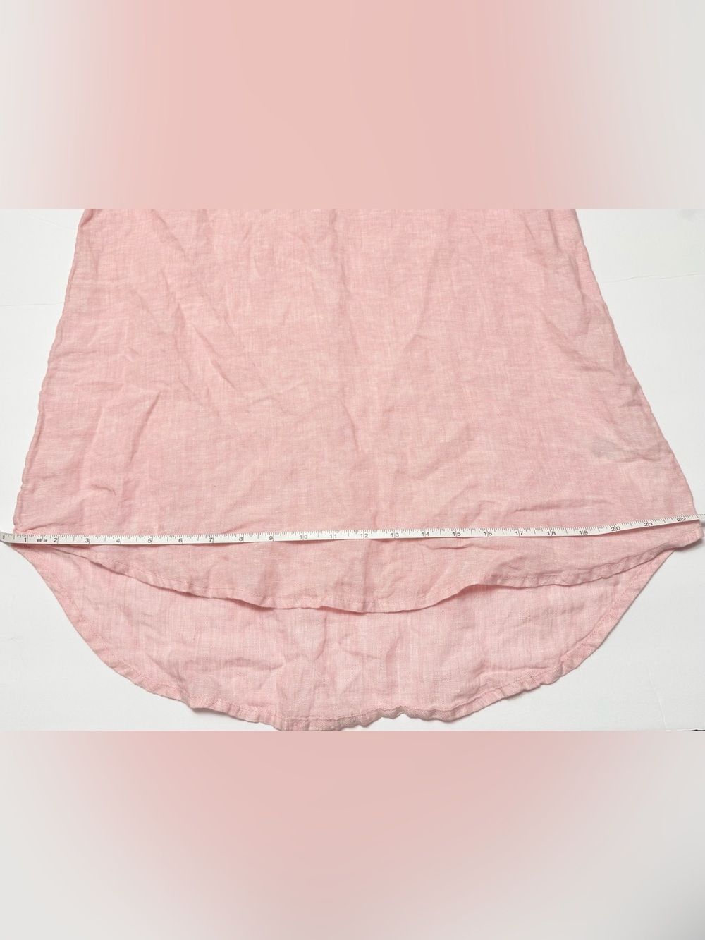 Sigrid Olsen 100% Linen Pink Tunic Top Women’s Small Button Front Shirt - Picture 7 of 10